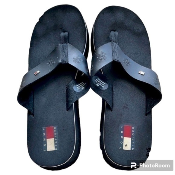 TOMMY HILFIGER | WOMEN’S BLACK SANDELS SIZE 9. - Picture 1 of 6